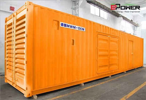 An 800KW high-voltage container generator set