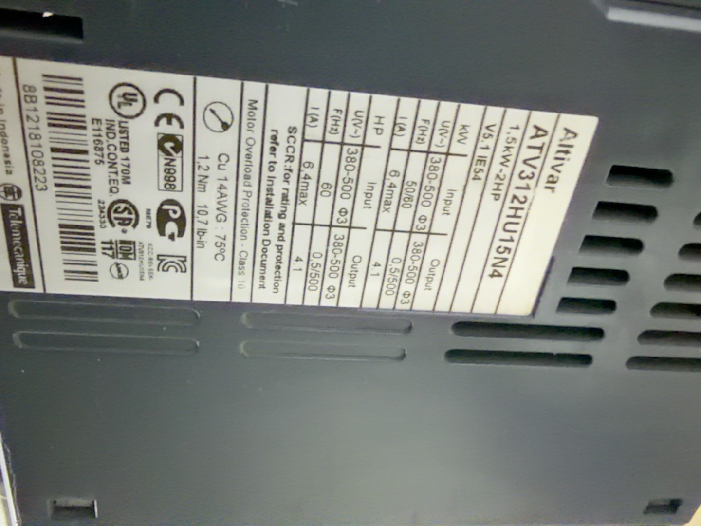 Schneider ATV312HU15N4 Inverter New Original Altivar 312 VFD 1.5kW Variable Speed Drive Frequency Converter High Quality In Stock 1-year Warranty
