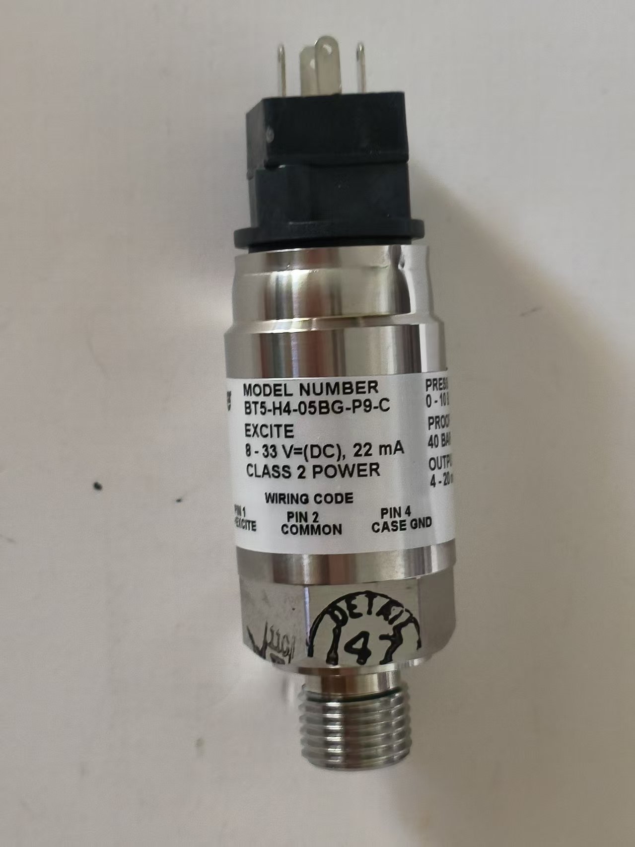 Barksdale BT5‑H4‑05BG‑P9‑C Heavy‑Duty Pressure Transmitter 0–500 bar New Original 1-year Warranty