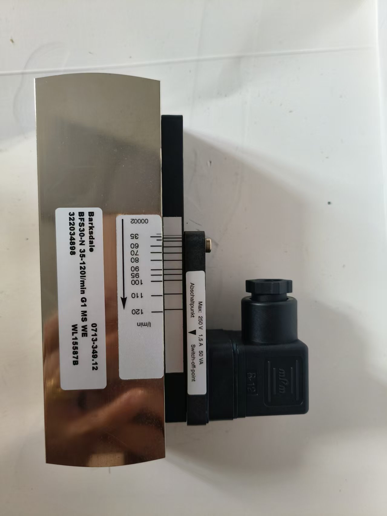Barksdale 0713‑349.12 Pressure Switch 349.12 psi Adjustable New Original 1-year Warranty Barksdale 0713‑349.12 Pressure Switch 349.12 psi Adjustable New Original 1-year Warranty