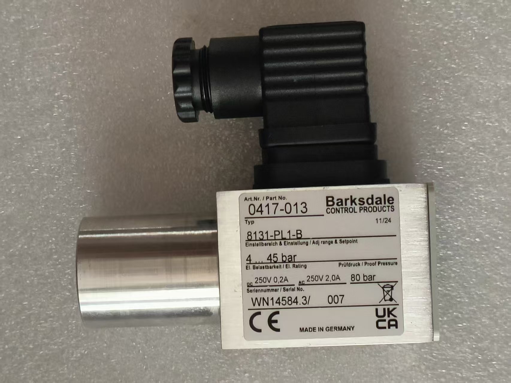 Barksdale 8131-PL1-B 0417-013 PL1 Industrial Mini Pressure Switch New Original 1-year Warranty Barksdale 8131-PL1-B 0417-013 PL1 Industrial Mini Pressure Switch New Original 1-year Warranty