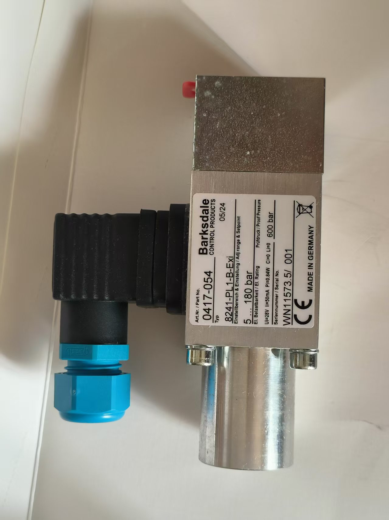 Barksdale 8241-PL1-B-Exi 0417-054 PL1 Explosion Proof Pressure Switch New Original 1-year Warranty Barksdale 8241-PL1-B-Exi 0417-054 PL1 Explosion Proof Pressure Switch New Original 1-year Warranty