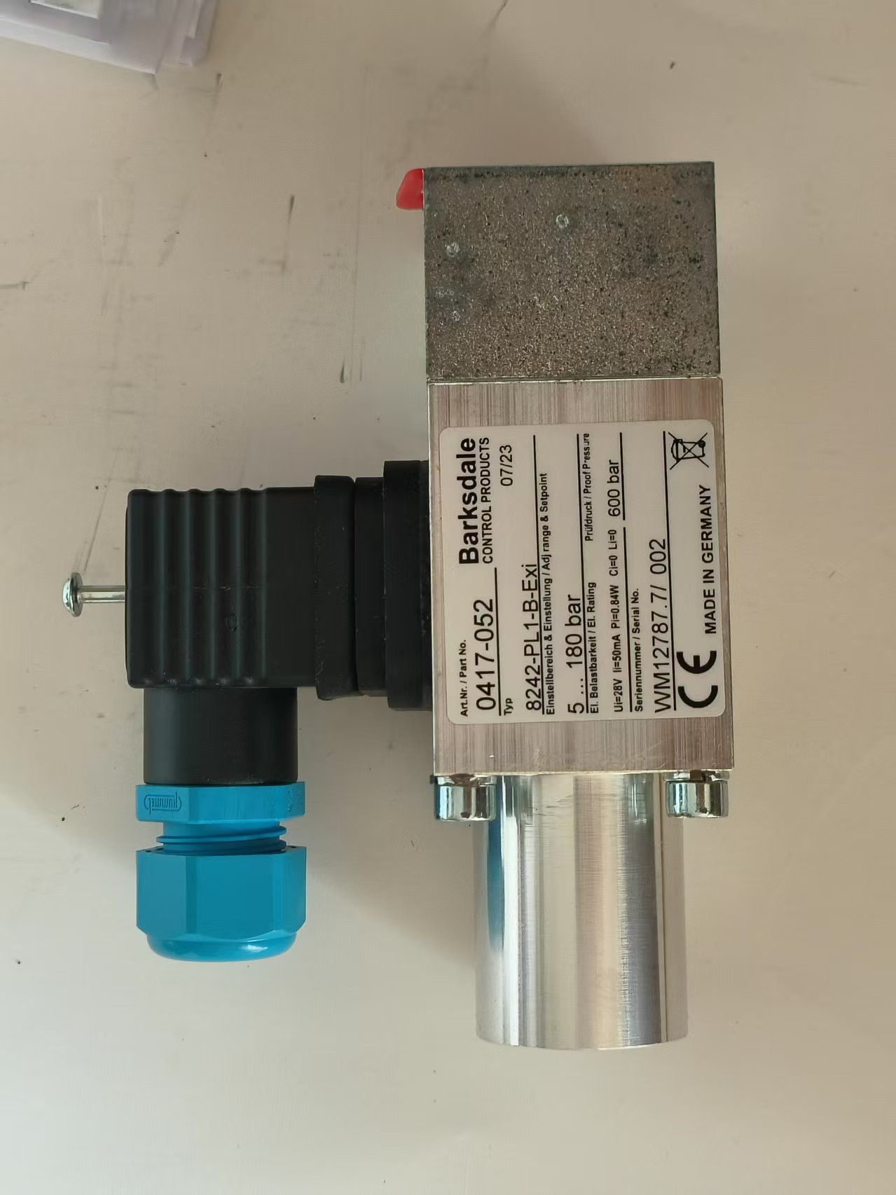 Barksdale 8242-PL1-B-EXI 0417-052 PL1 Explosion Proof Pressure Switch New Original 1-year Warranty Barksdale 8242-PL1-B-EXI 0417-052 PL1 Explosion Proof Pressure Switch New Original 1-year Warranty