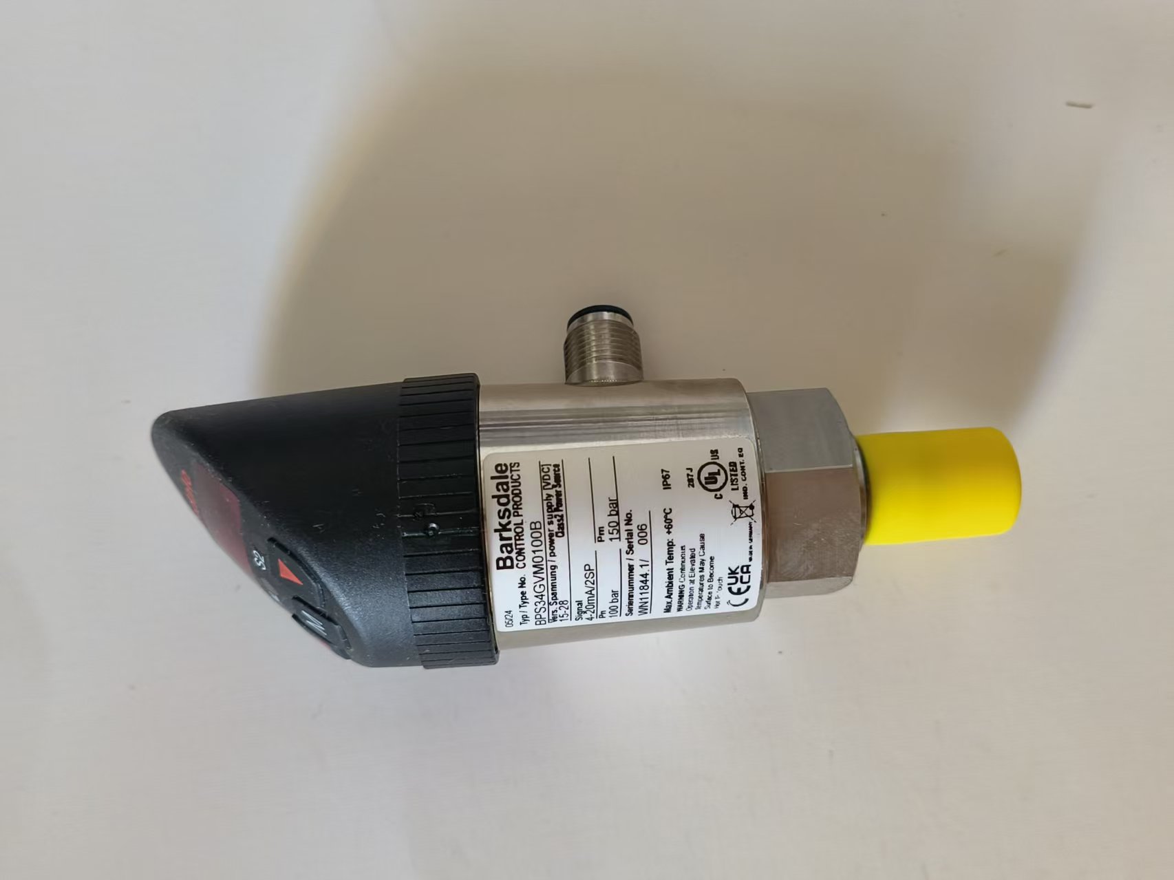 Barksdale BPS34GVM0100B BPS34 Industrial Standard Pressure Switch New Original 1-year Warranty