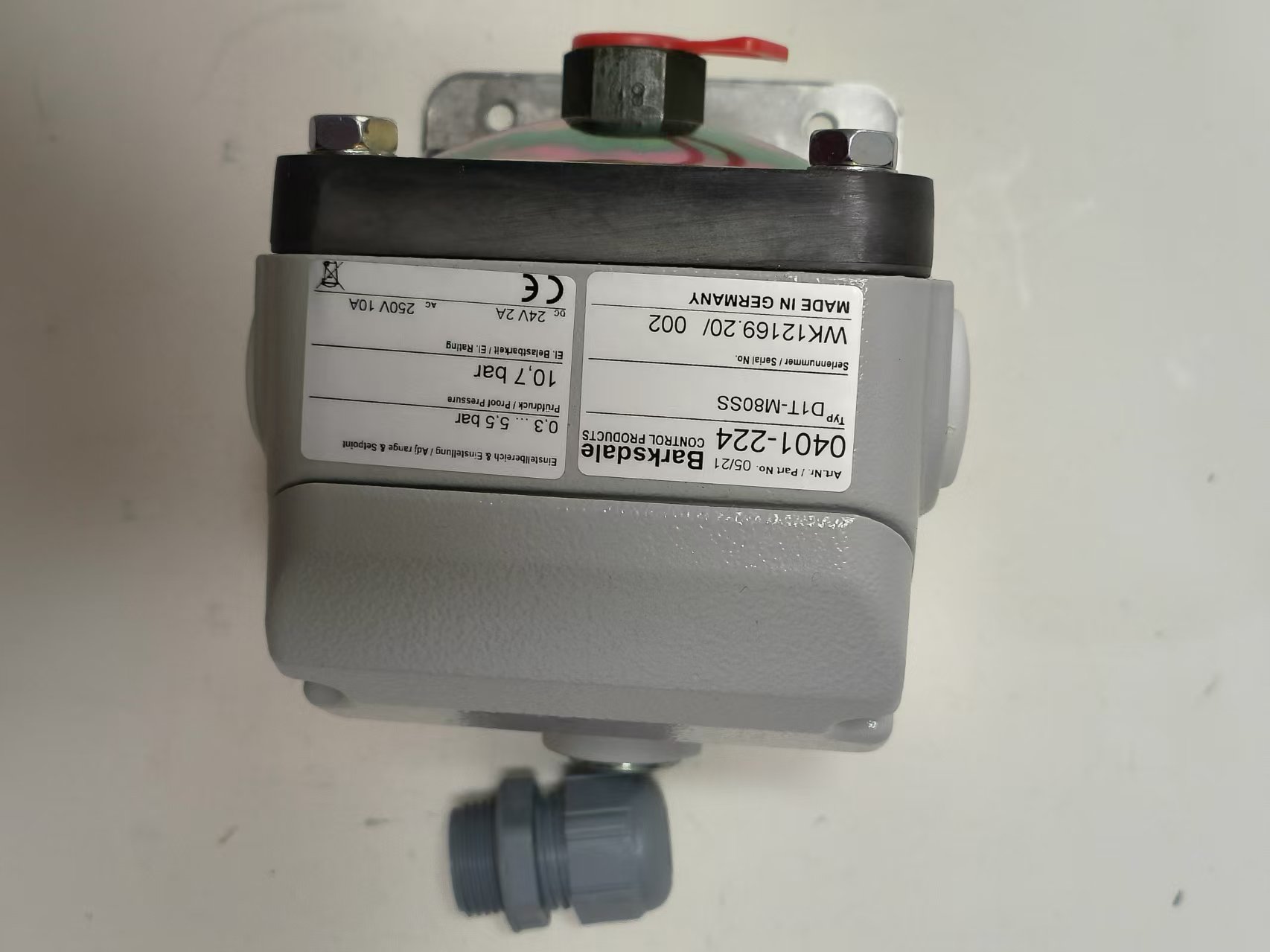 Barksdale D1T-M80SS Single‑Circuit Diaphragm Pressure Switch, 316SS New Original 1-year Warranty Barksdale D1T-M80SS Single‑Circuit Diaphragm Pressure Switch, 316SS New Original 1-year Warranty