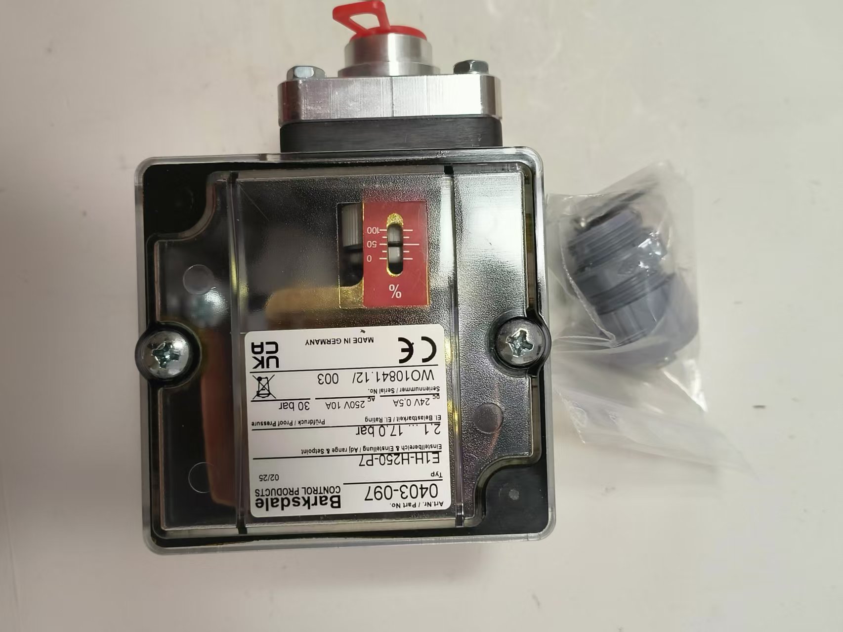 Barksdale E1H-H250-P7-GE78 0403-401 Upgrade to E1H-H250-P7 0403-097 Pressure Switch New Original 1-year Warranty