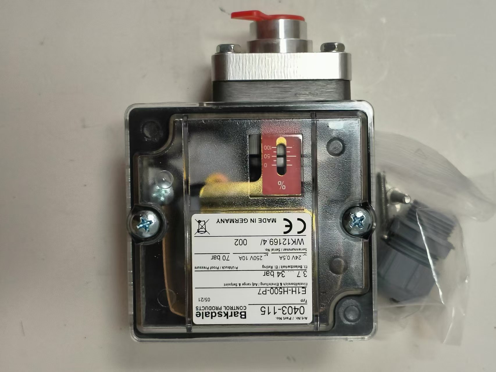 Barksdale E1H-H500-P7 0403-115 High Pressure Diaphragm Piston Pressure Switch New Original 1-year Warranty Barksdale E1H-H500-P7 0403-115 High Pressure Diaphragm Piston Pressure Switch New Original 1-year Warranty