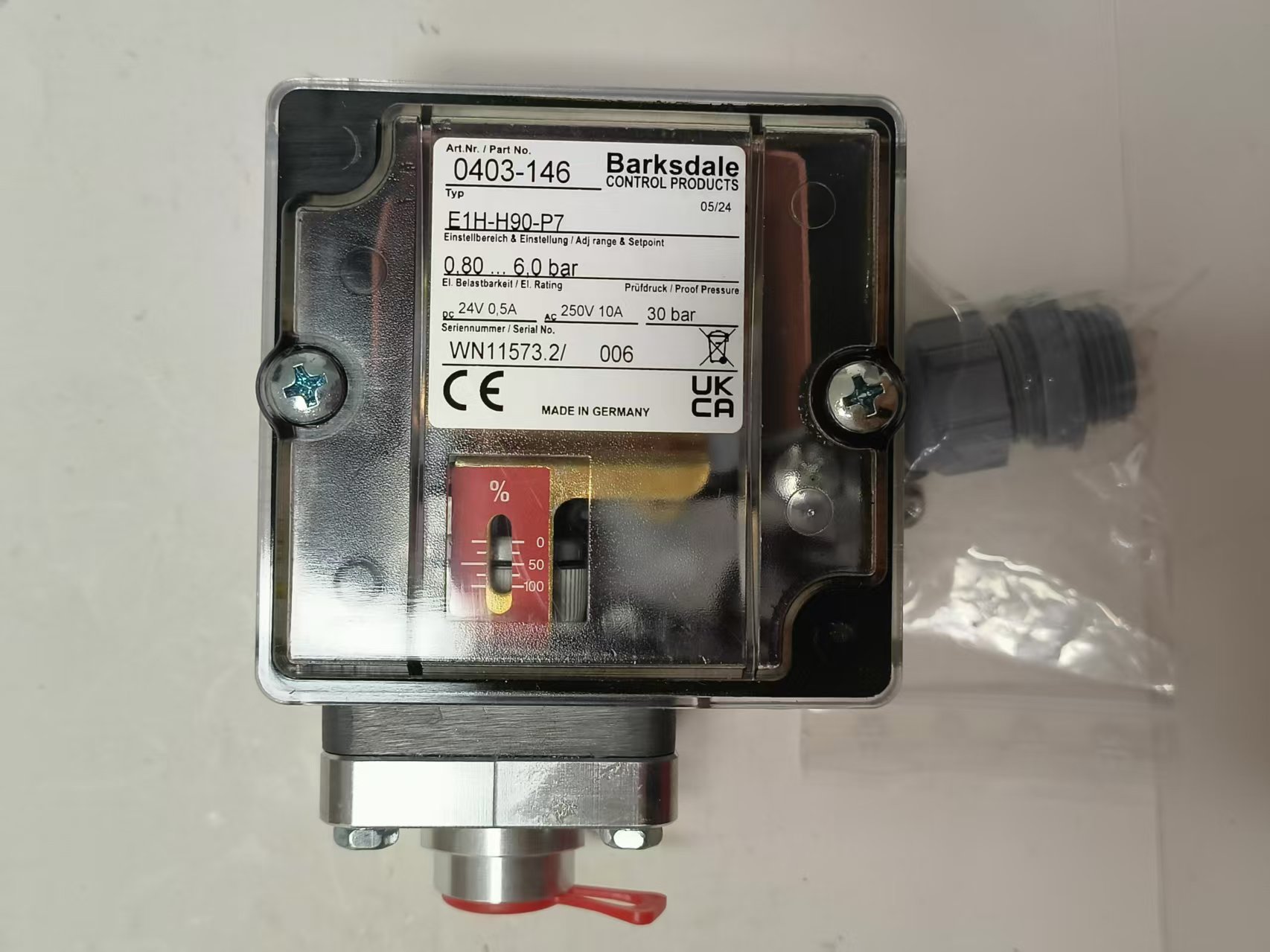 Barksdale E1H-H90-P7 0403-146 Low-Medium Pressure Diaphragm Piston Pressure Switch New Original 1-year Warranty Barksdale E1H-H90-P7 0403-146 Low-Medium Pressure Diaphragm Piston Pressure Switch New Original 1-year Warranty