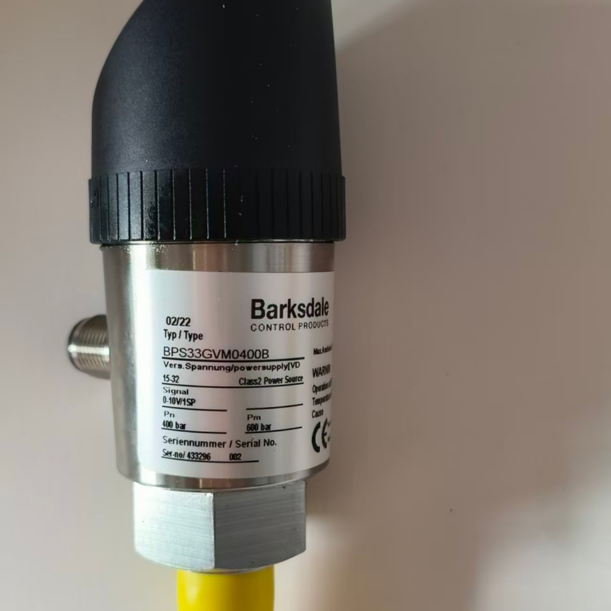 Barksdale BPS33GVM0400B BPS33 Series High Pressure Mechanical Pressure Switch New Original 1-year Warranty Barksdale BPS33GVM0400B BPS33 Series High Pressure Mechanical Pressure Switch New Original 1-year Warranty
