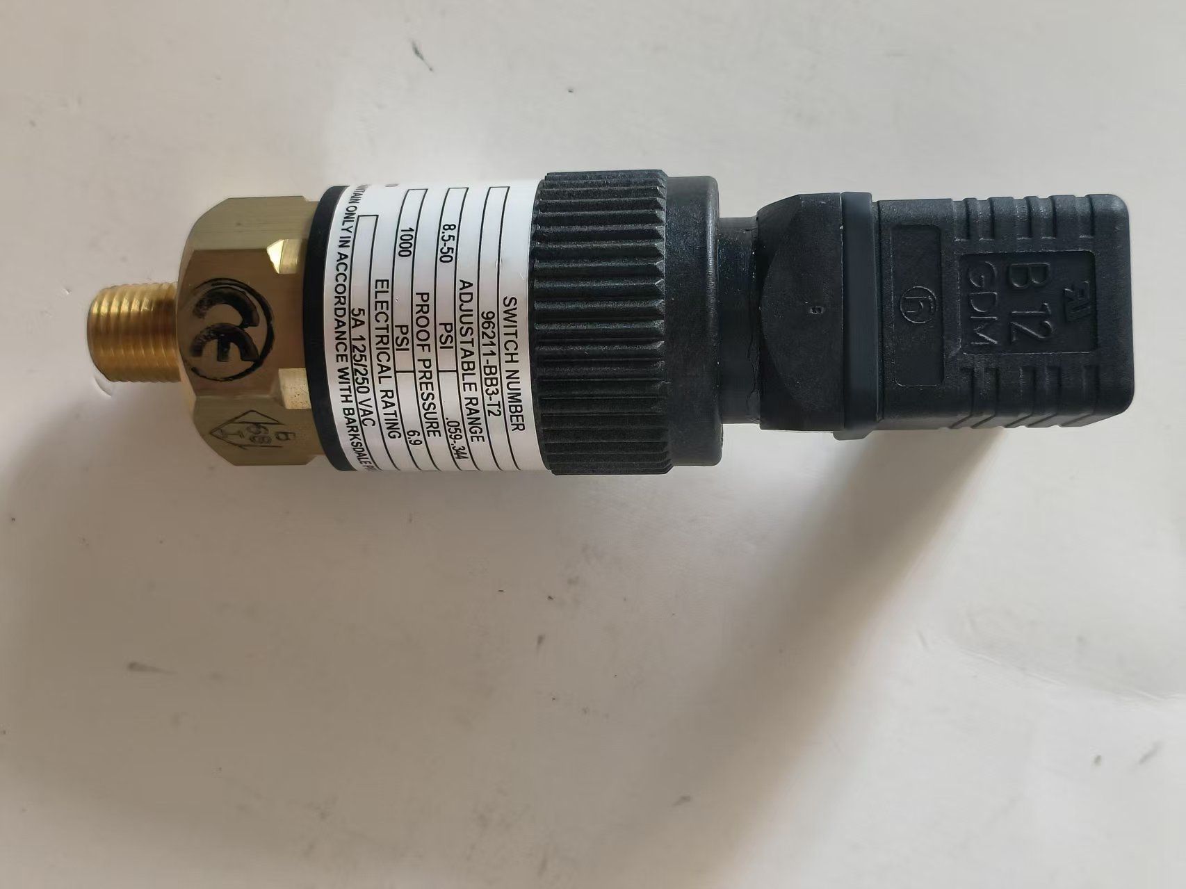 Barksdale 96211-BB3-T2 Compact High Pressure Pressure Switch, T2 Terminal New Original 1-year Warranty