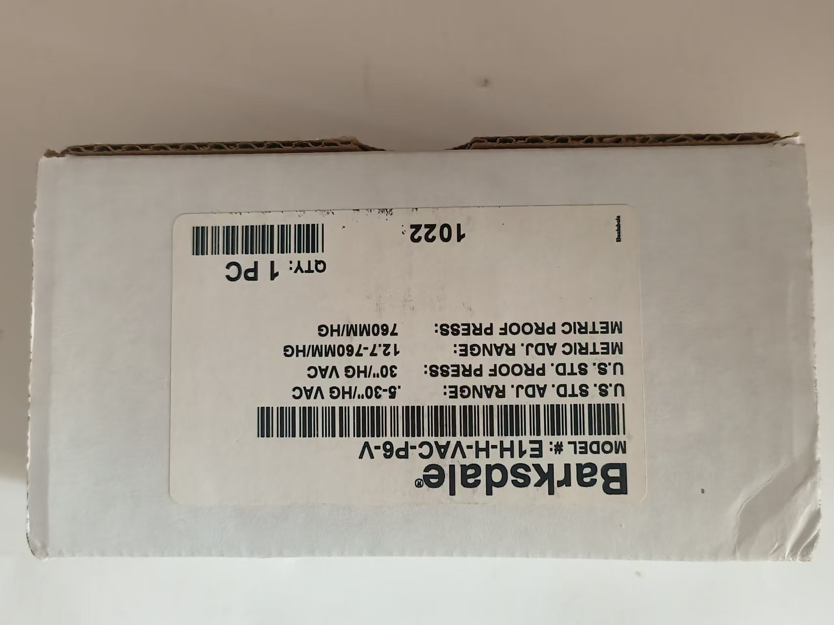 Barksdale E1H-H-VAC-P6-V Vacuum Pressure Switch with P6-V Option New Original 1-year Warranty Barksdale E1H-H-VAC-P6-V Vacuum Pressure Switch with P6-V Option New Original 1-year Warranty