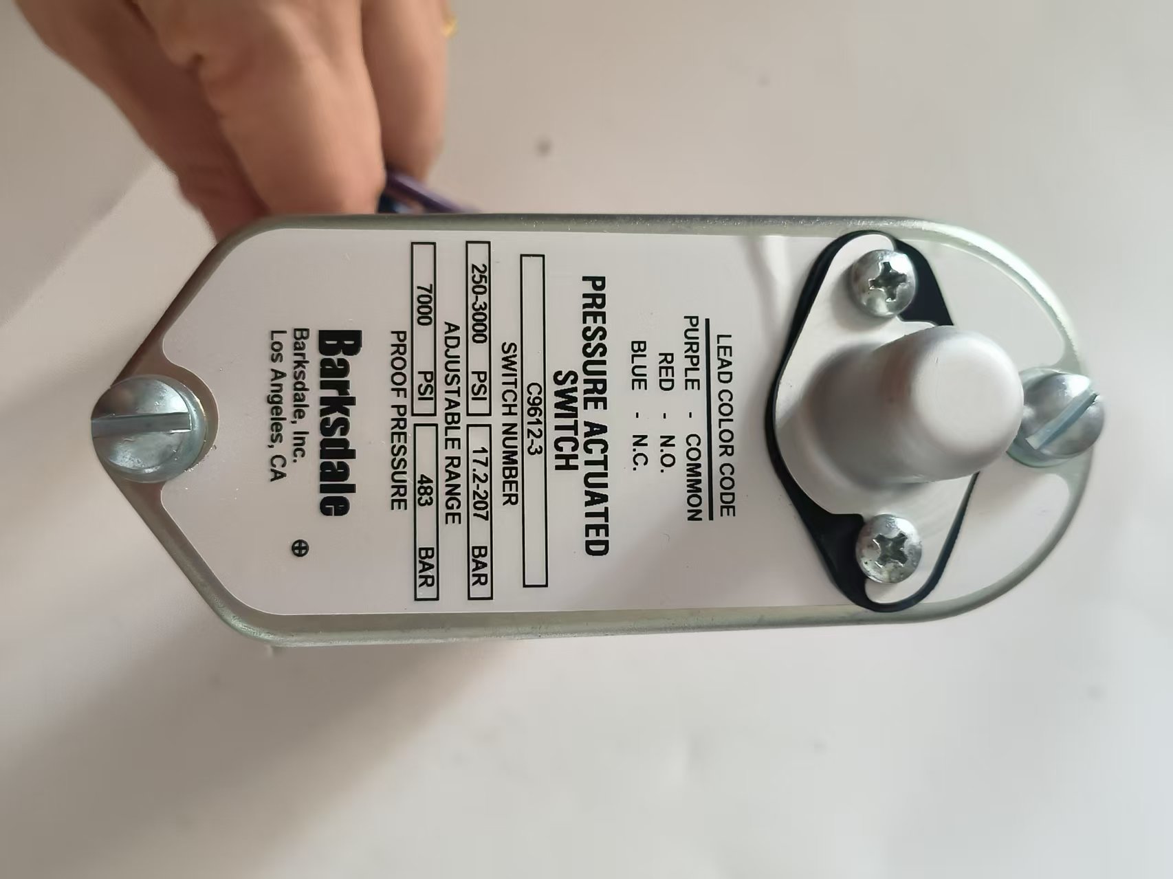 Barksdale 9675-3 Upgrade to C9612-3 Heavy-Duty Mechanical Pressure Switch New Original 1-year Warranty