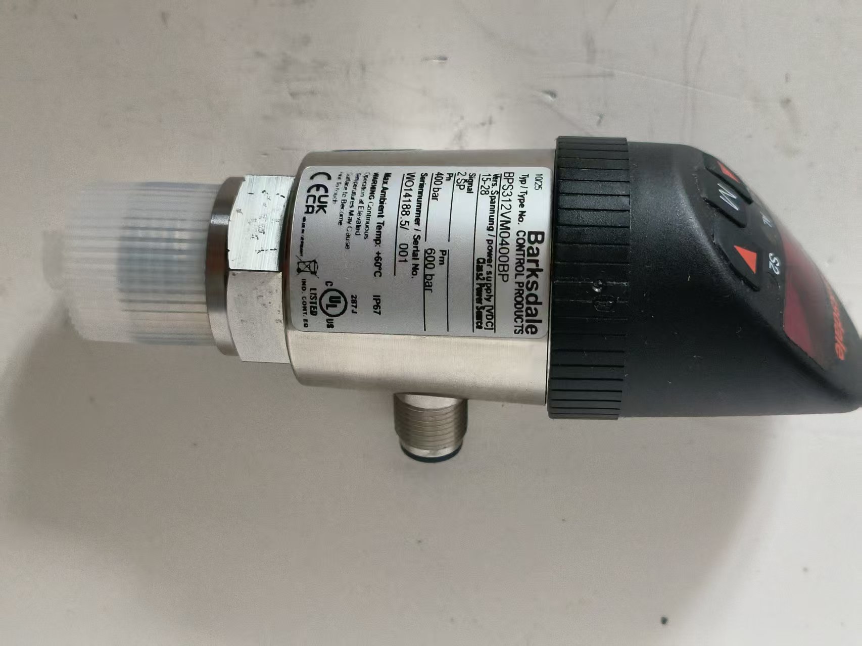 Barksdale SW2000/400b/2SP/G1/2FR/F (0428-027/109/387/043/261) Obsolete → Upgrade to BPS312VM0400BP Electronic Pressure Switch