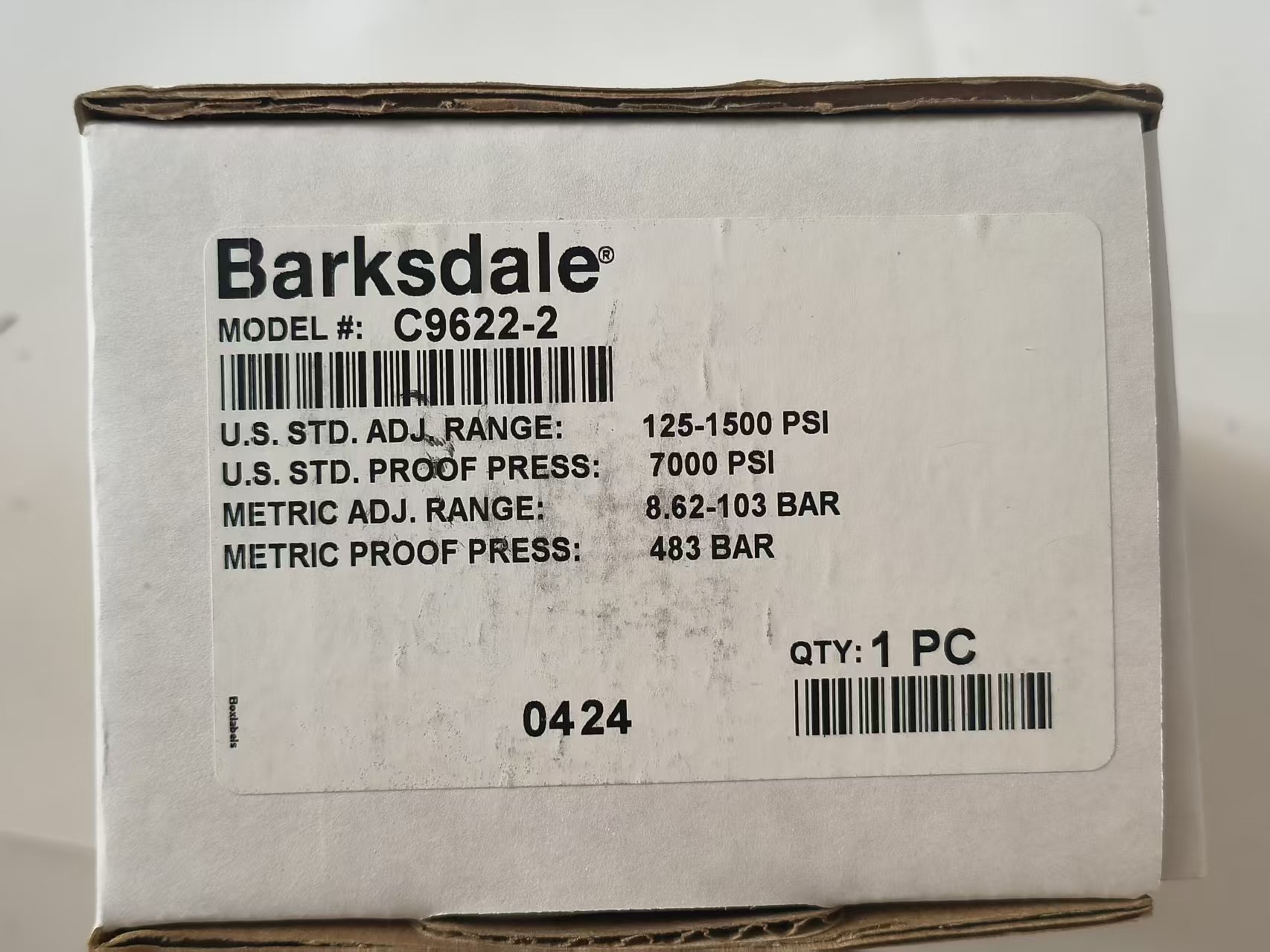 Barksdale C9622-2 C9622 Series Sealed Piston Pressure Switch, Heavy-Duty, Long Life New Original 1-year Warranty