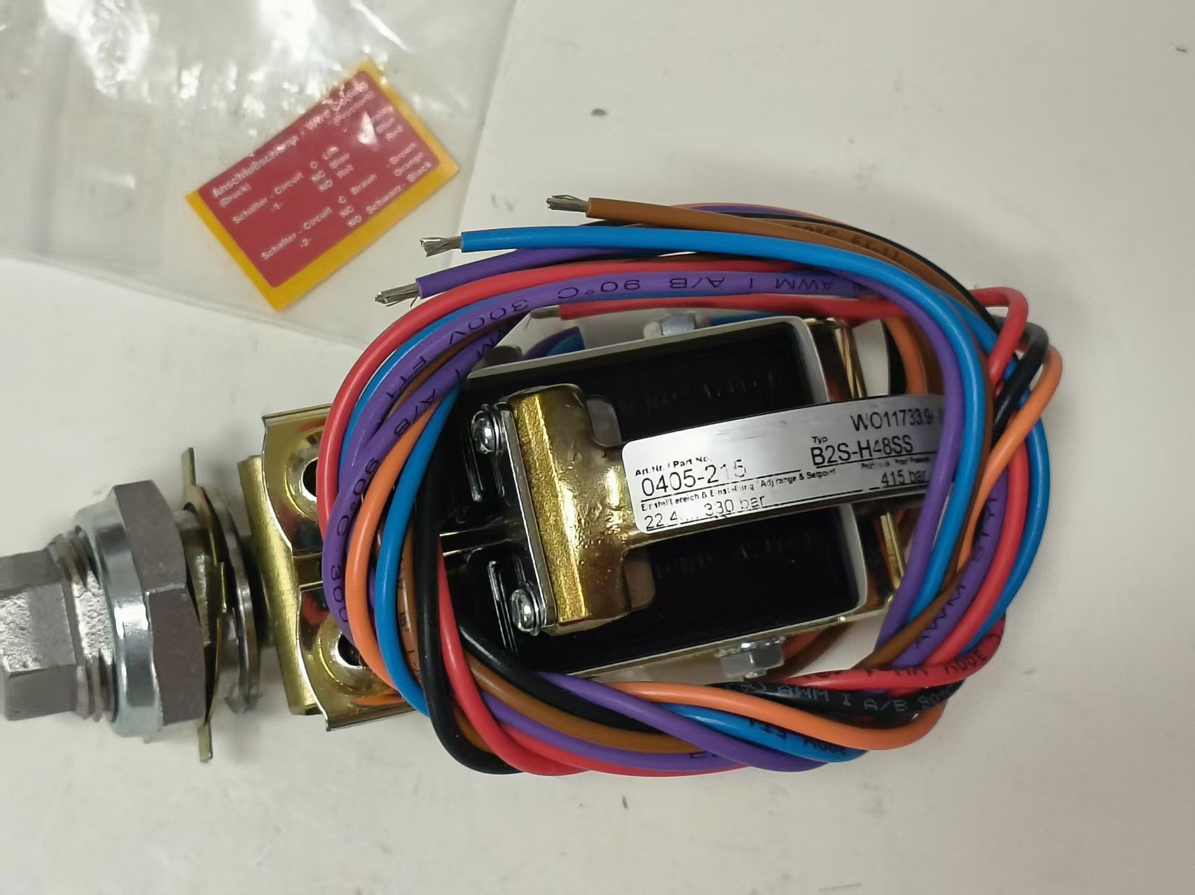 Barksdale B2S-H48SS (0405-215) Stripped Bourdon Tube Pressure Switch, Dual‑Setpoint, H48 Range New Original 1-year Warranty Barksdale B2S-H48SS (0405-215) Stripped Bourdon Tube Pressure Switch, Dual‑Setpoint, H48 Range New Original 1-year Warranty