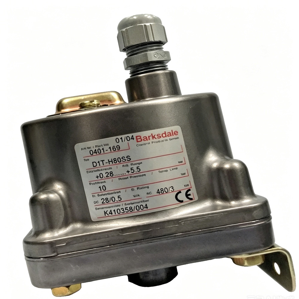 Barksdale D1T‑H80SS Single‑Circuit Diaphragm Pressure Switch, 316SS, H80, NEMA 4 New Original 1-year Warranty