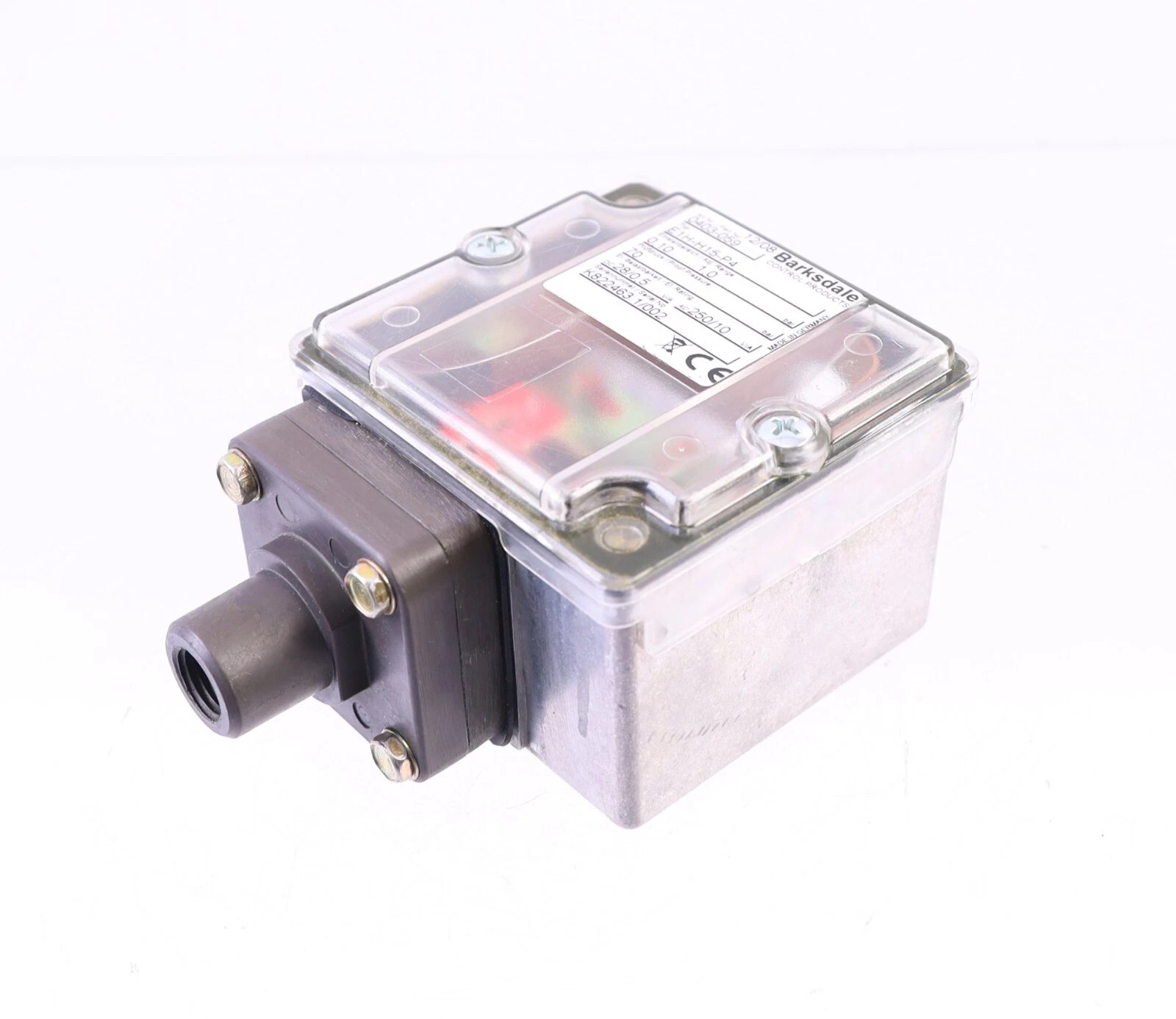 Barksdale E1H-H15-P4 (0403-059) Econ-O-Trol Diaphragm Pressure Switch, H15 Range, P4 Terminal New Original 1-year Warranty