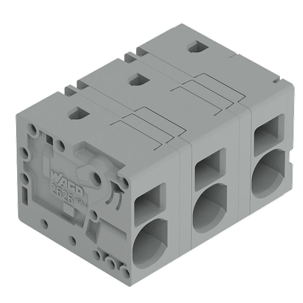 WAGO 2626-1353 PCB Terminal Block 3-Pole 6mm² Push-In CAGE CLAMP Gray New Original 1-year Warranty