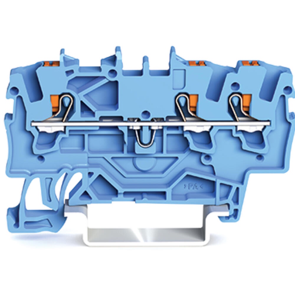 WAGO 2201-1304 TOPJOB S DIN Rail Terminal Block 3-Conductor 1.5mm² Blue New Original 1-year Warranty