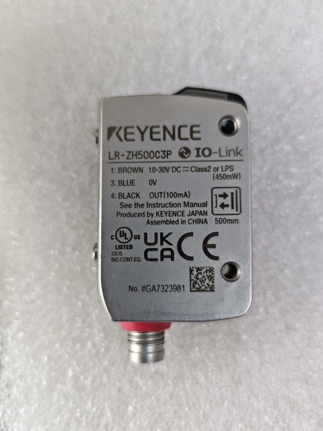 Keyence LR-ZH500C3P 500mm CMOS Laser Distance Sensor M8 PNP IO-Link New Original 1-year Warranty