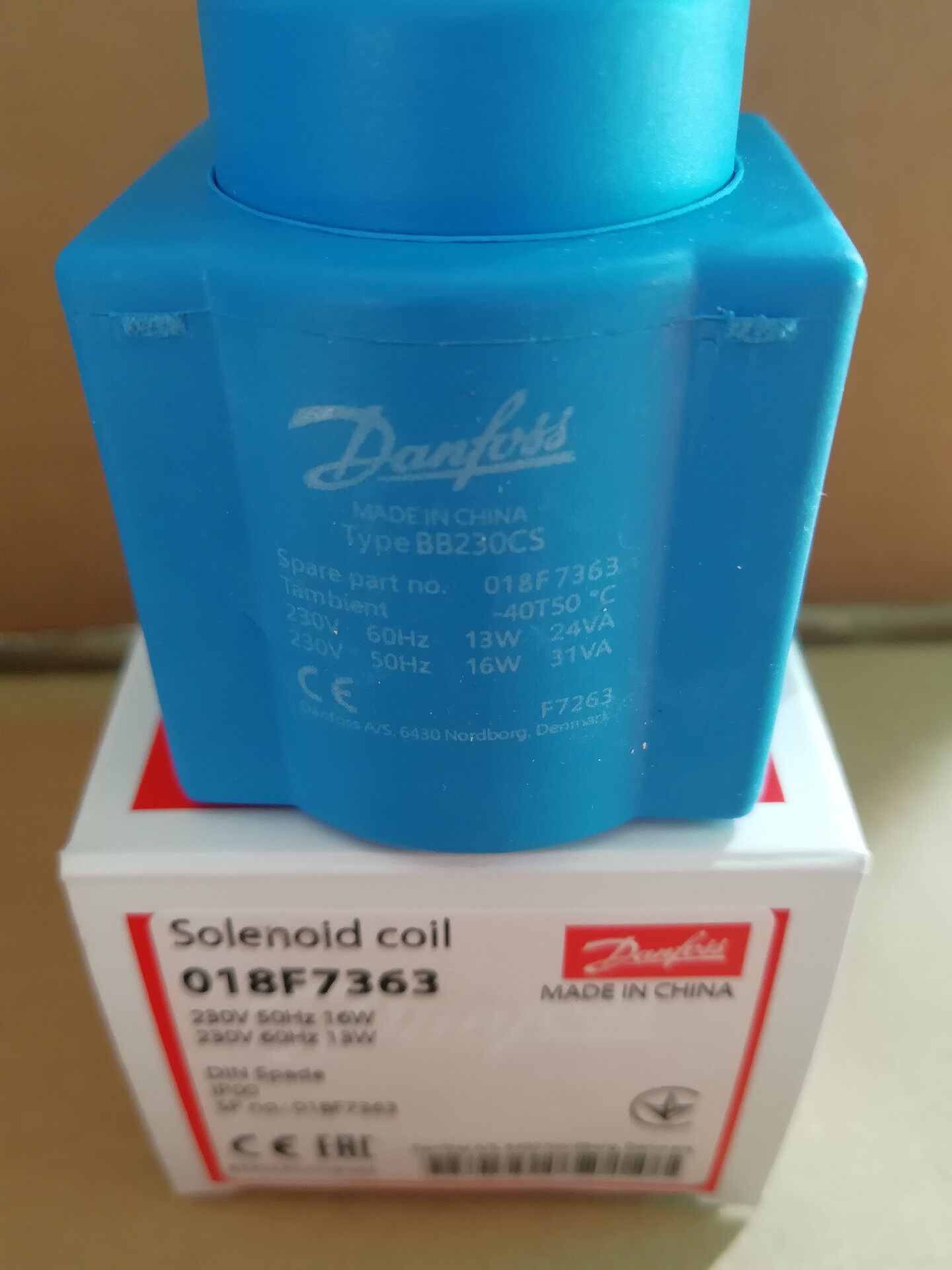 Danfoss 018F7363 Encapsulated Clip-on Solenoid Valve Coil For EVR Refrigeration Valves 50/60Hz AC Coil New Original 1-year Warranty Danfoss 018F7363 Encapsulated Clip-on Solenoid Valve Coil For EVR Refrigeration Valves 50/60Hz AC Coil New Original 1-year Warranty