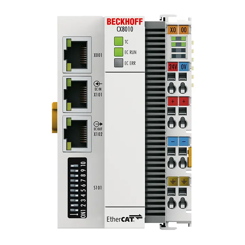Beckhoff CX8010 DIN Rail Fanless Embedded PC ARM9 EtherCAT Slave Industrial PLC Controller New Original 1-year Warranty