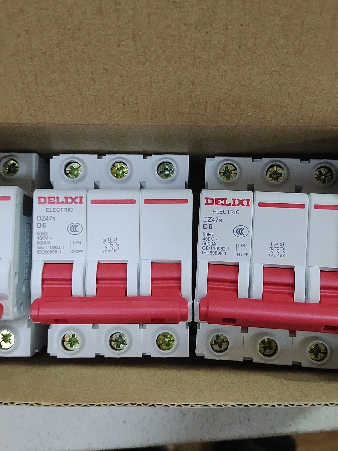 Delixi DZ47s Miniature Circuit Breaker Red Handle MCB Overload Short Circuit Protection New Original 1-year Warranty