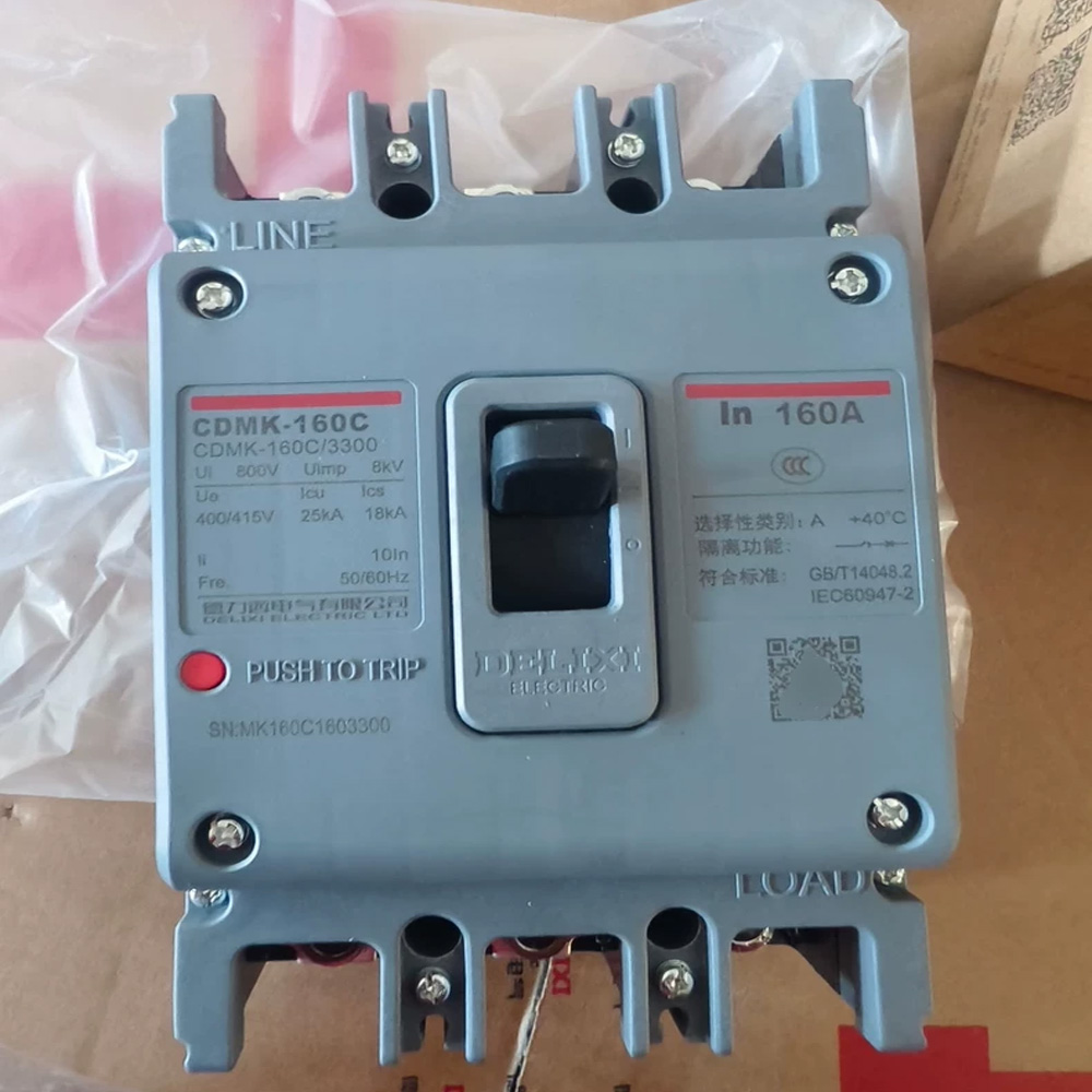 Delixi CDMK-160C/3300 3P 160AF Economic Thermal Magnetic MCCB Industrial Distribution Breaker New Original 1-year Warranty