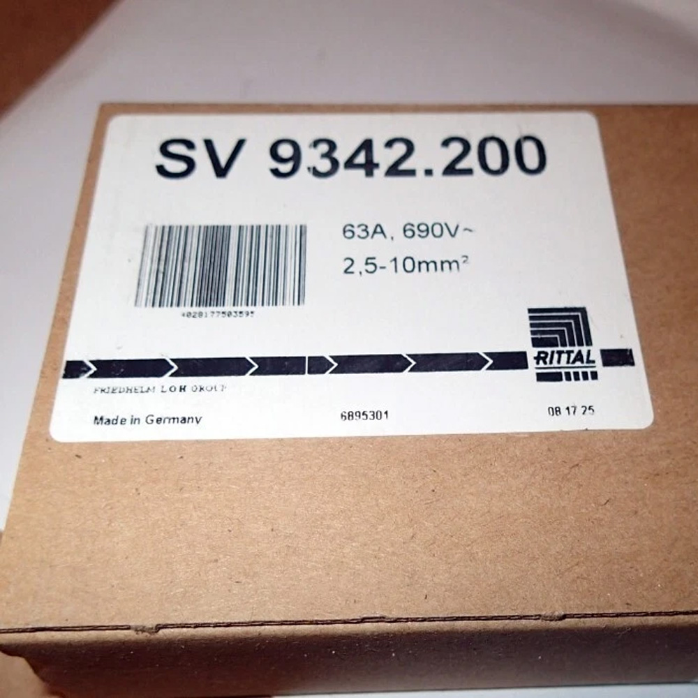 Rittal SV 9342.200 RiLine60 3P Busbar Connection Adapter 63A 2.5-10mm² Small Current Terminal New Original 1-year Warranty Rittal SV 9342.200 RiLine60 3P Busbar Connection Adapter 63A 2.5-10mm² Small Current Terminal New Original 1-year Warranty