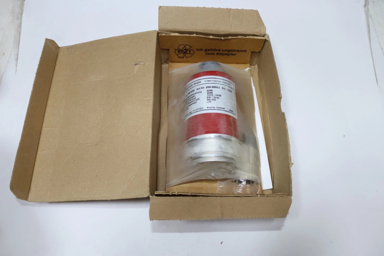 TR Electronic HE65M 205-00002 Heavy-Duty Multi-Turn Absolute Encoder Hollow Shaft New Original 1-year Warranty