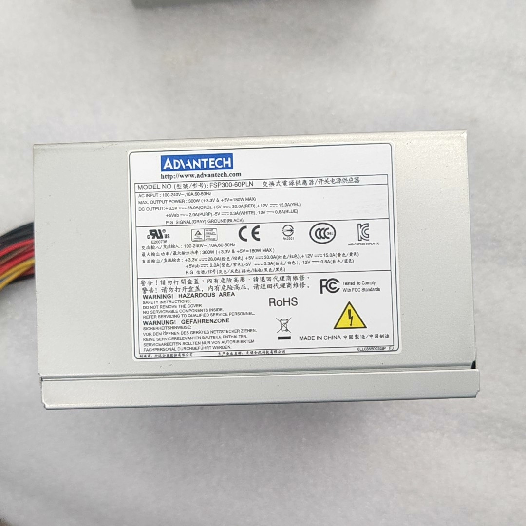 Advantech FSP300-60PLN 300W ATX Industrial Power Supply 100-240V Full Range For IPC-610-L/IPC-610-H New Original 1-year Warranty