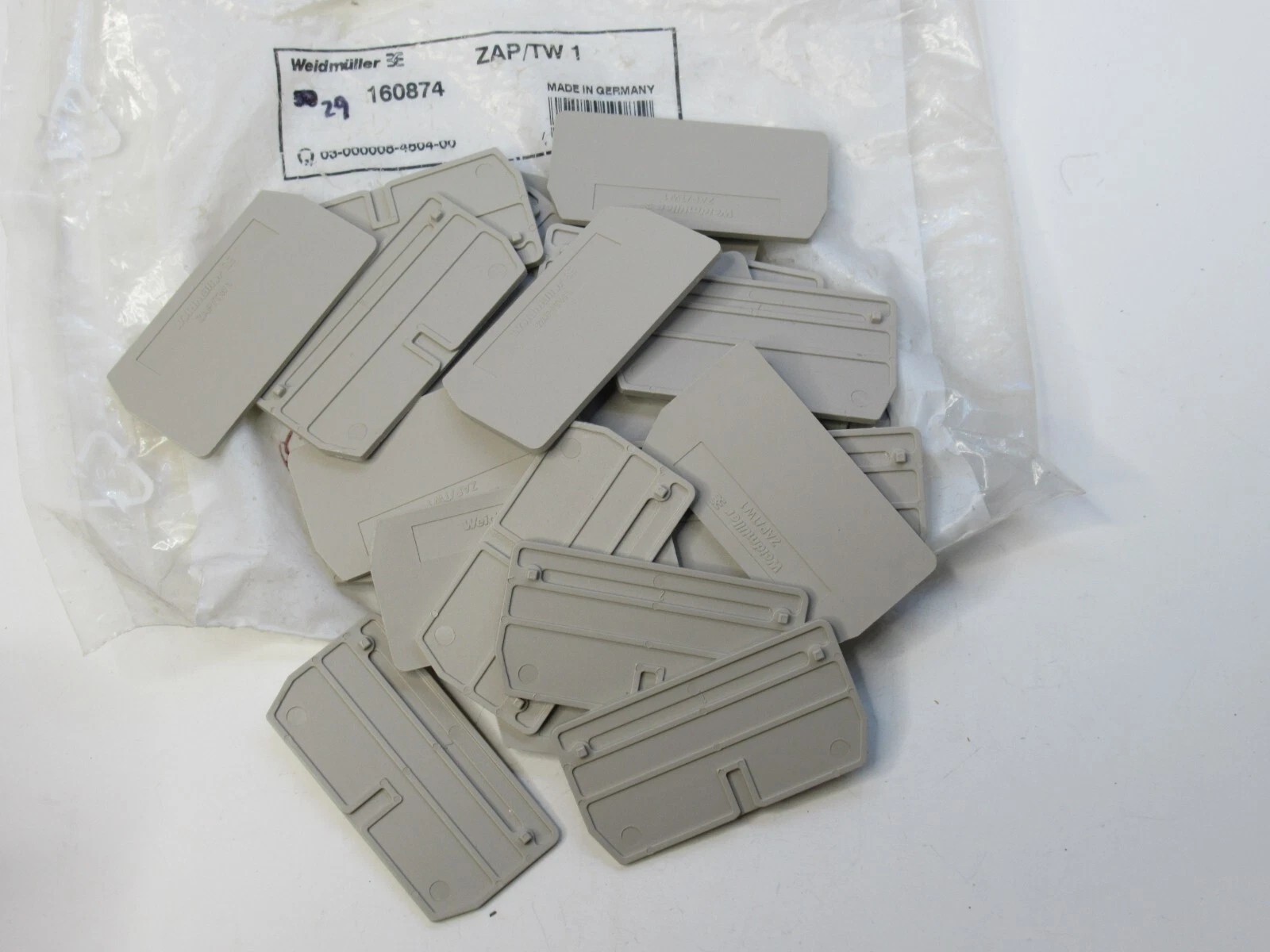 Weidmüller ZAP/TW1 Terminal Block End Partition Plate Z-Series Snap-On Separator Cover New Original 1-year Warranty