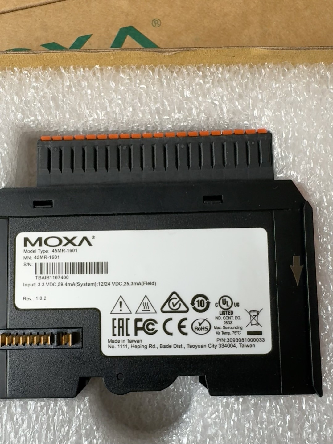 MOXA 45MR-1601 ioThinx 4500 Series 16-Channel NPN Digital Input Remote I/O Module 24VDC New Original 1-year Warranty MOXA 45MR-1601 ioThinx 4500 Series 16-Channel NPN Digital Input Remote I/O Module 24VDC New Original 1-year Warranty