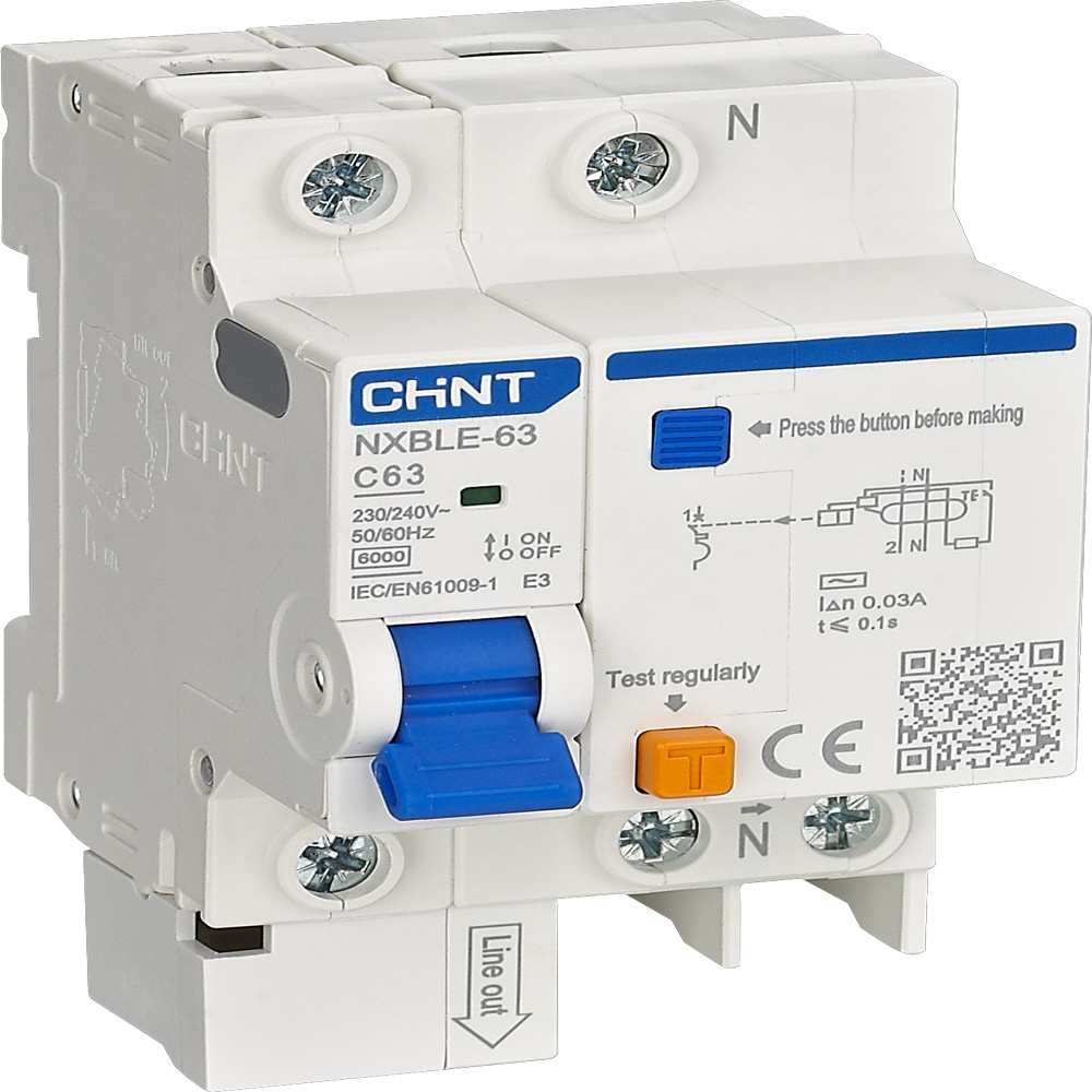 CHINT NXBLE-63 3P+N C63 RCBO 63A 30mA 6kA Residual Current Circuit Breaker Overload Short Earth Leakage Protection New Original 1-year Warranty CHINT NXBLE-63 3P+N C63 RCBO 63A 30mA 6kA Residual Current Circuit Breaker Overload Short Earth Leakage Protection New Original 1-year Warranty