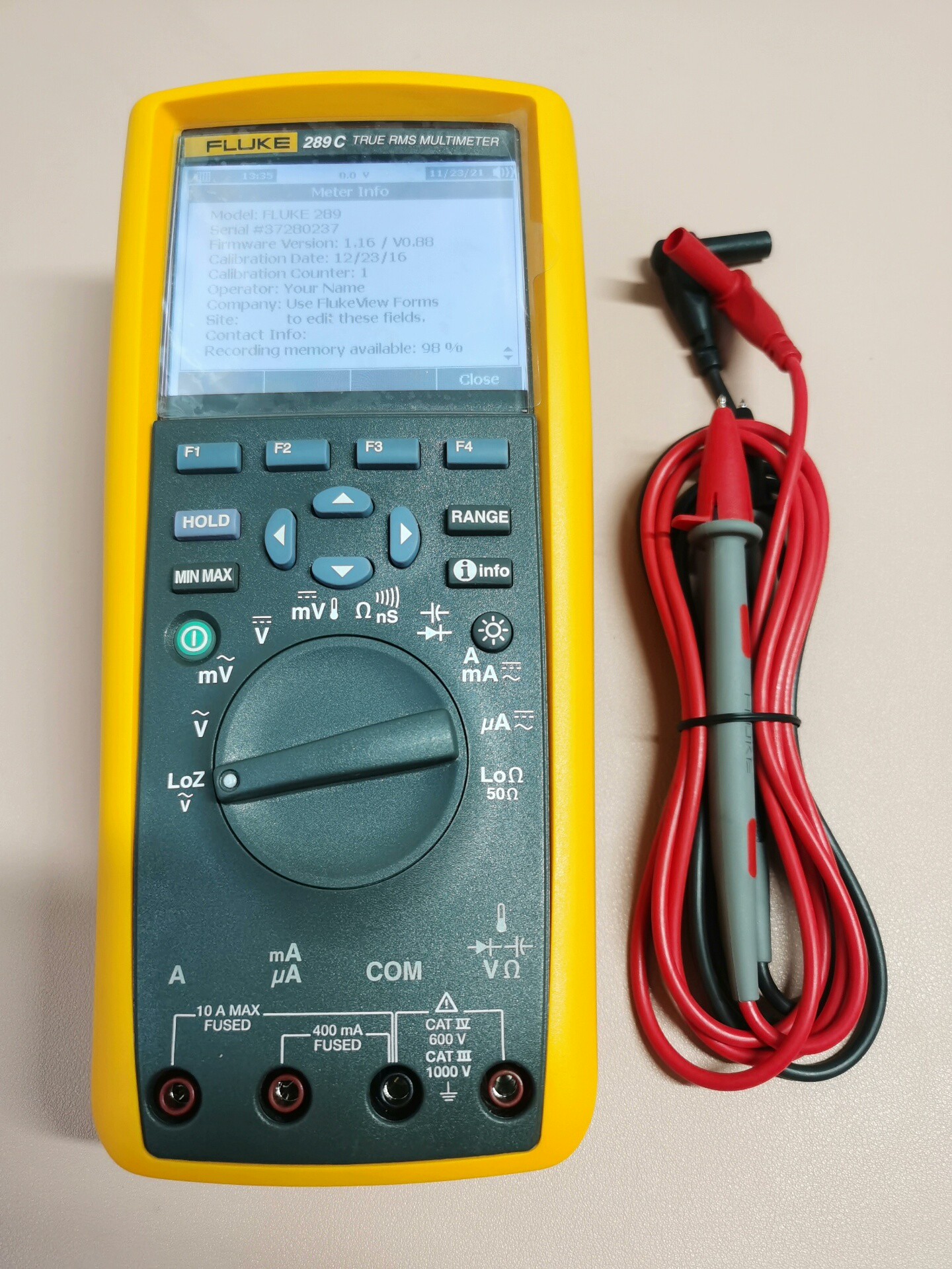 Fluke 289C True RMS Industrial Data Logging Multimeter 50000 Count TrendCapture High Precision New Original 1-year Warranty