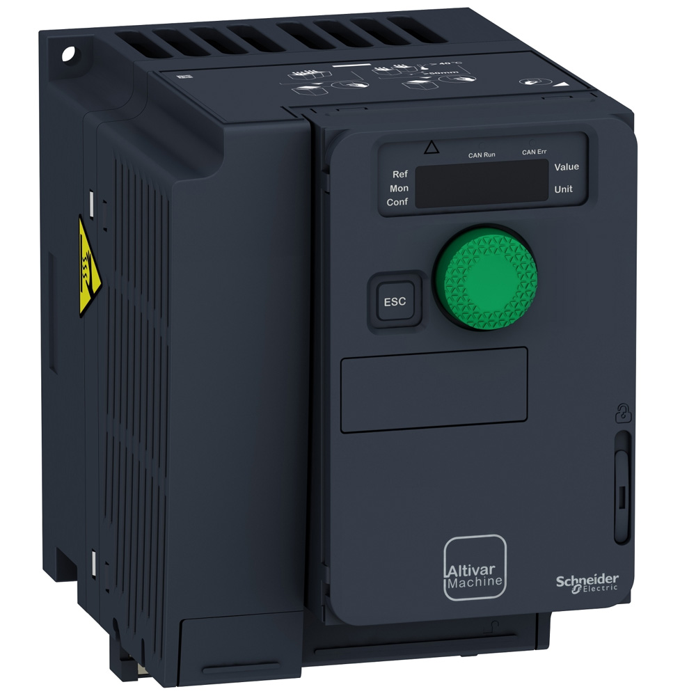 Schneider ATV320U22M3C Altivar320 2.2kW 3Ph 200-240V Compact Heavy Duty Book VFD No EMC Filter STO SIL3 Safety New Original 1-year Warranty