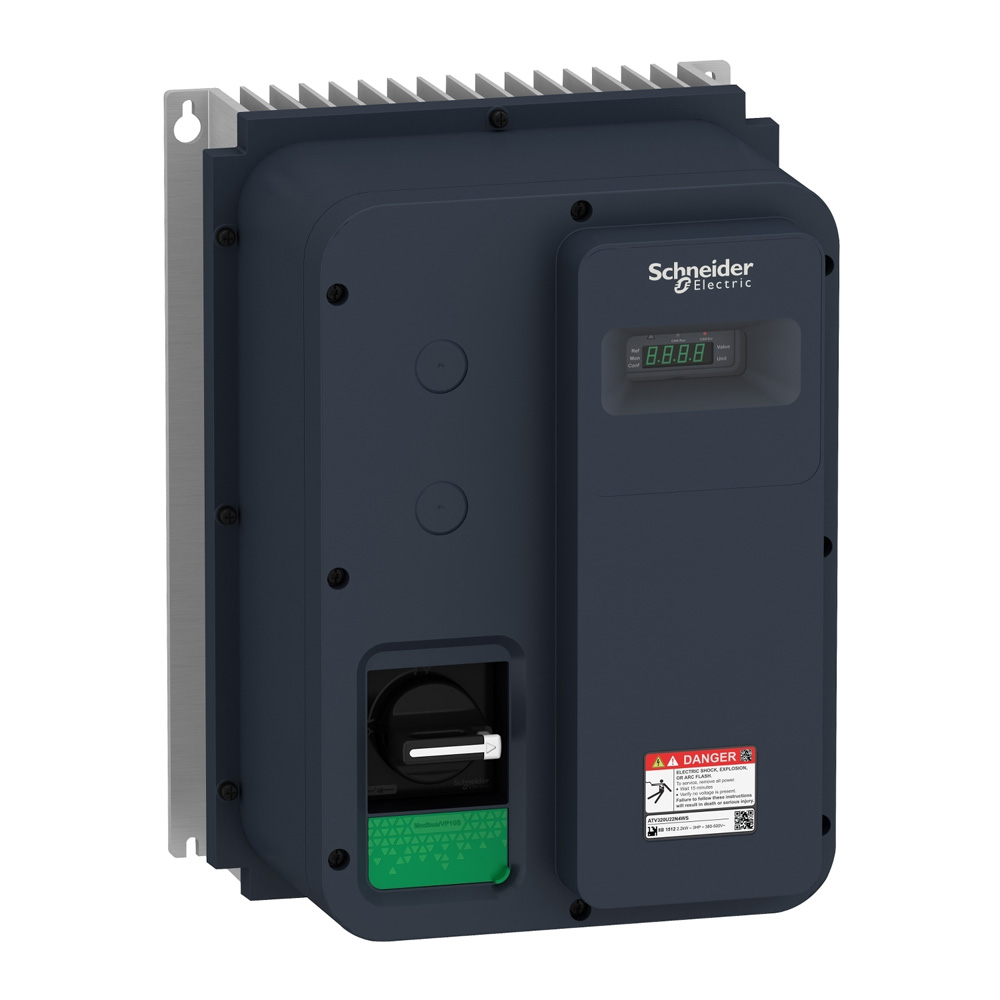 Schneider ATV320U40N4WS Altivar320 4kW 3Ph 380-500V IP65 IP67 Extra Washdown Heavy Duty Inverter No EMC STO SIL3 Safety