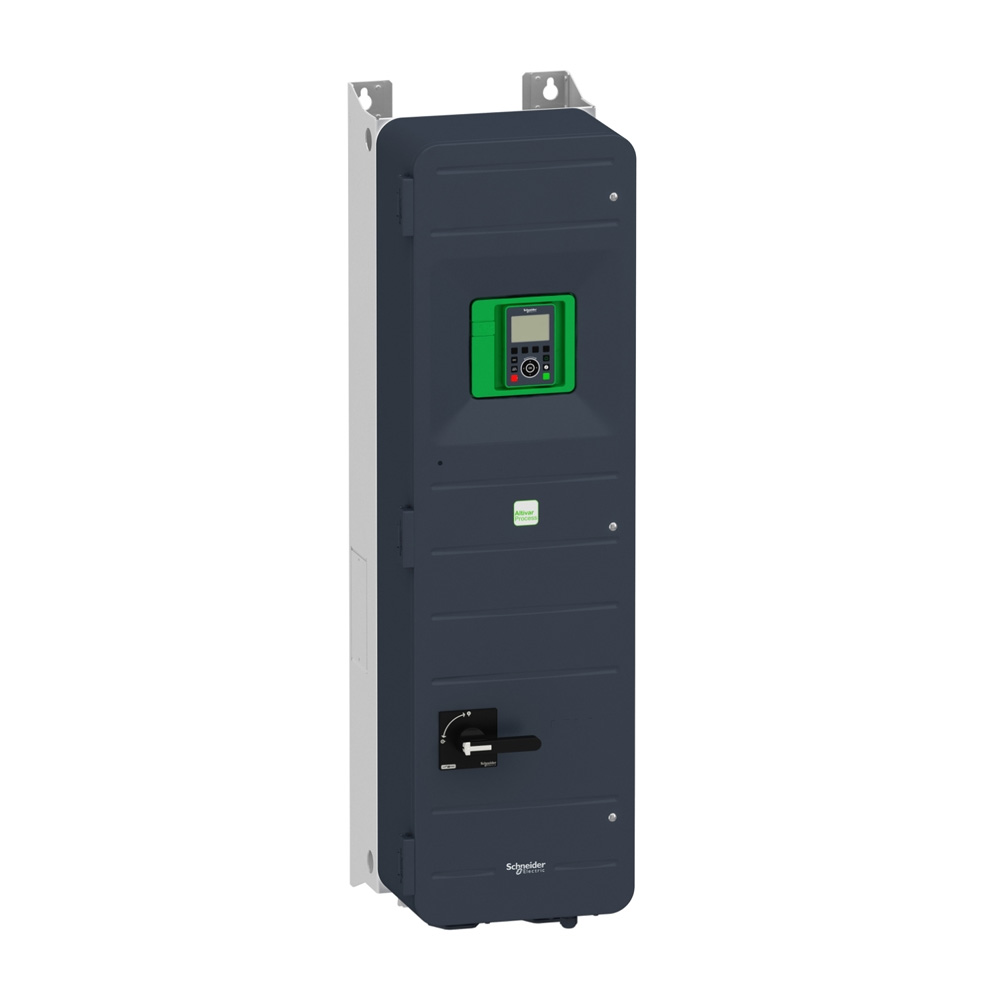Schneider ATV650D90N4E Altivar650 90kW HD / 110kW ND 3Ph 380-480V IP55 Max D Frame Super Heavy Utility Inverter Integrated Disconnect Switch Onboard Modbus TCP Ethernet Dual EMC Graphic LCD STO SIL3 Schneider ATV650D90N4E Altivar650 90kW HD / 110kW ND 3Ph 380-480V IP55 Max D Frame Super Heavy Utility Inverter Integrated Disconnect Switch Onboard Modbus TCP Ethernet Dual EMC Graphic LCD STO SIL3