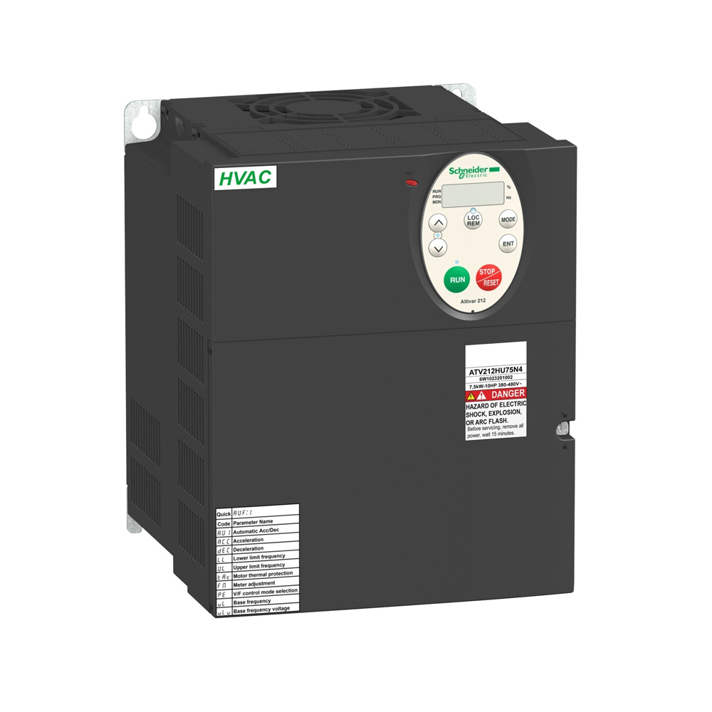 Schneider ATV212HD11N4 Altivar212 11kW 3Ph 380-480V IP21 Small D Frame Industrial HVAC VFD Built-in EMC Modbus RTU Ventilation Pump Inverter