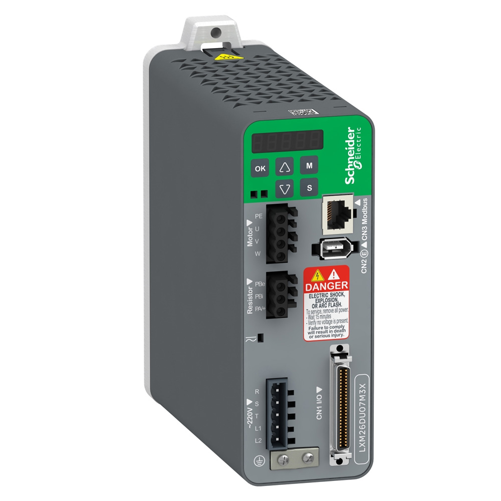 Schneider LXM26DU15M3X Lexium 26 Servo Drive 1.5kW Pulse & Modbus Control 220V Schneider LXM26DU15M3X Lexium 26 Servo Drive 1.5kW Pulse & Modbus Control 220V