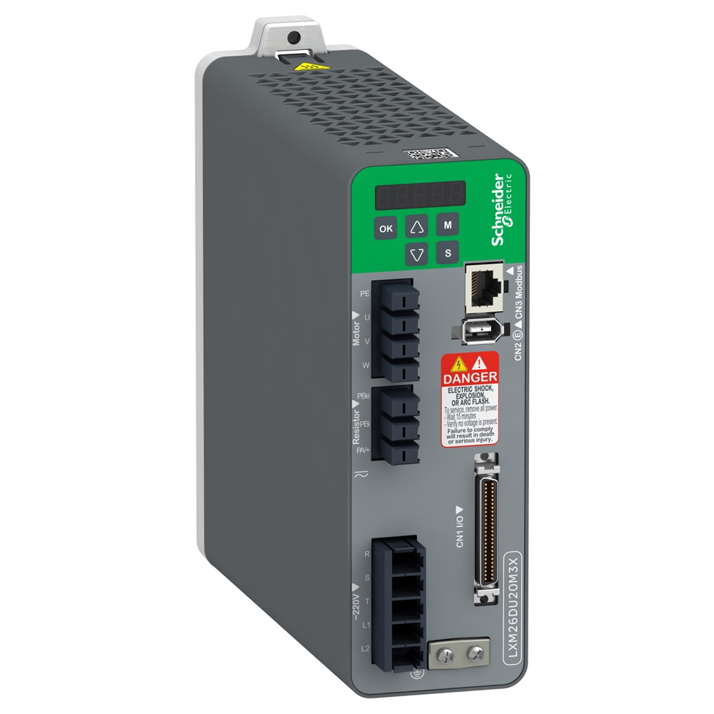 Schneider LXM26DU30M3X Lexium 26 Servo Drive 3.0kW Pulse & Modbus Control 220V Schneider LXM26DU30M3X Lexium 26 Servo Drive 3.0kW Pulse & Modbus Control 220V