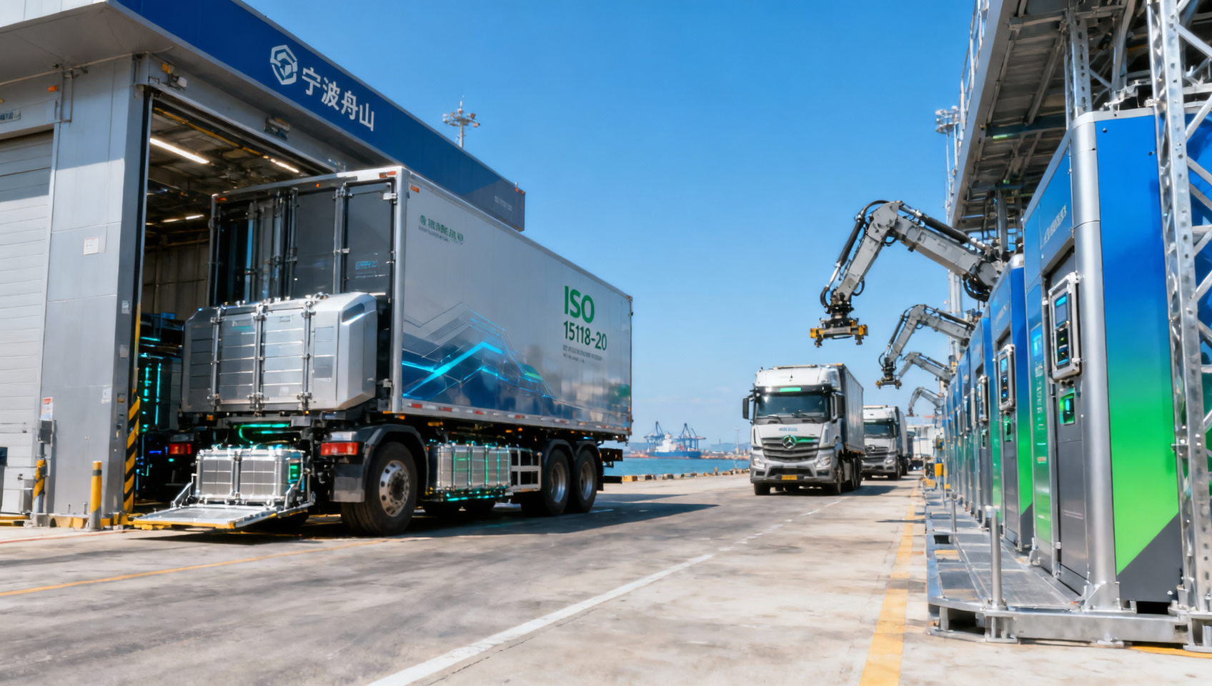 Ningbo Port Launches International Standard-Compatible EV Heavy-Duty Truck Battery Swap Hub
