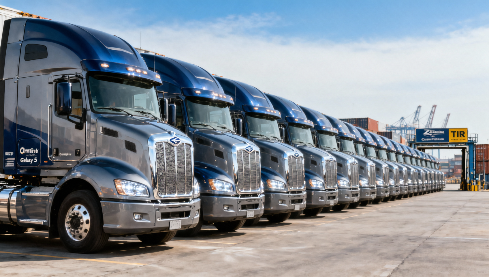 OmniTruck Galaxy 5 Fuel Tractor Trucks Delivered to Qingdao TIR Route