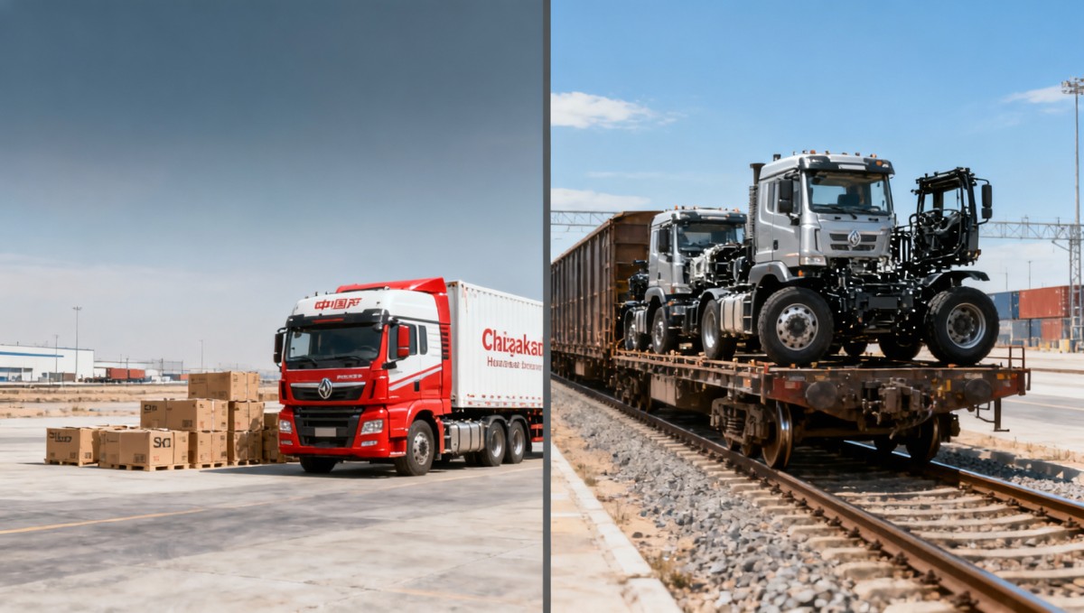 Red Sea Crisis Drives New Land-Sea Route for China's Heavy-Duty Truck Exports