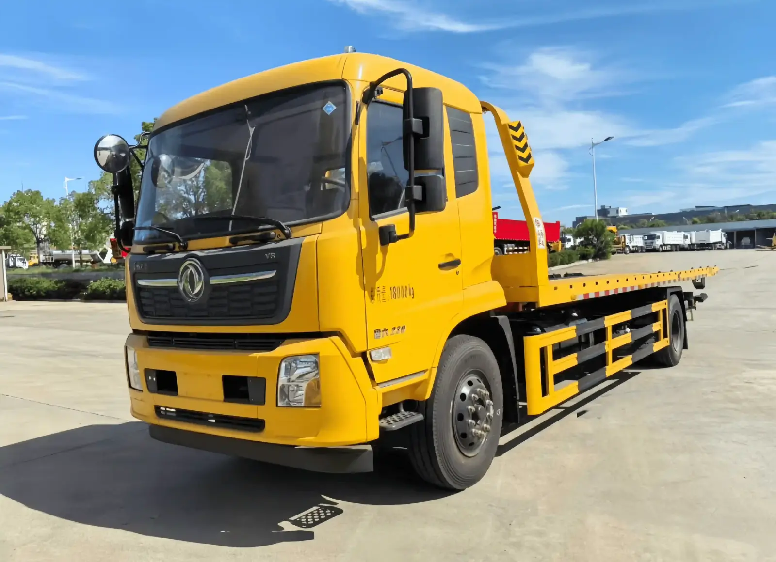 Used DONGFENG 4x2 10-Ton Flatbed Tow Truck