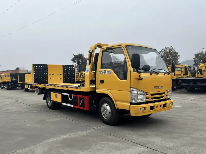 Used ISUZU 4x2 Flatbed Tow Truck