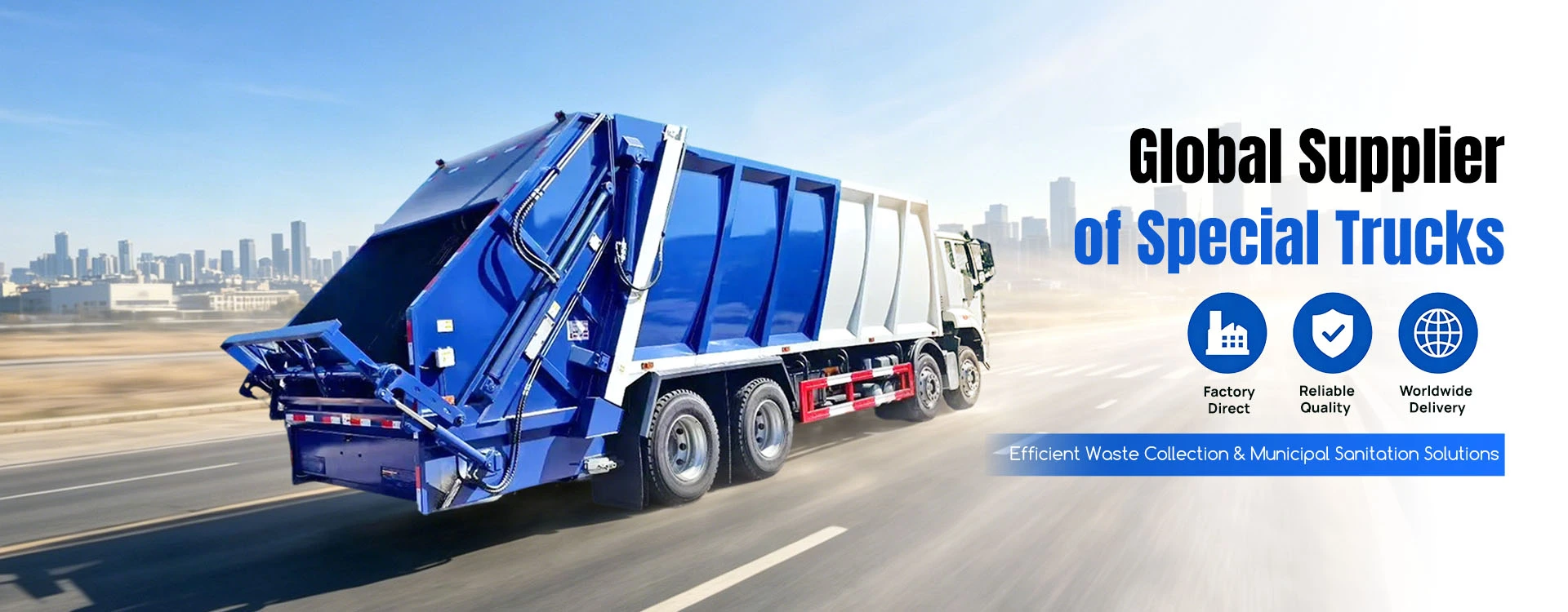 Garbage compactor truck