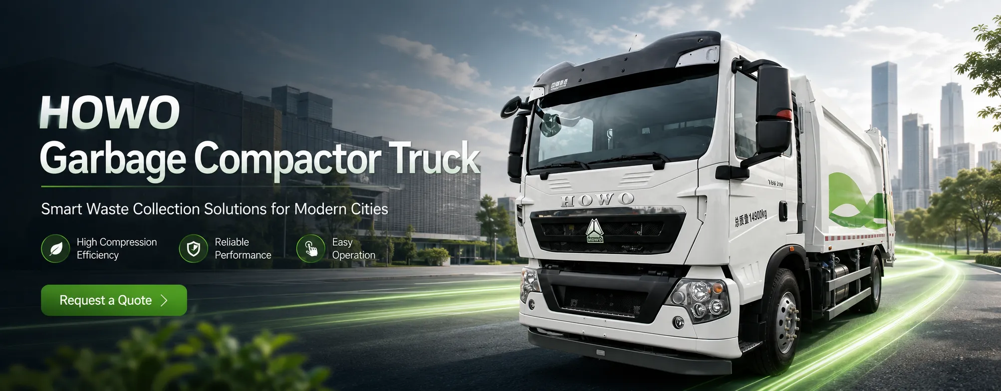 Garbage compactor truck