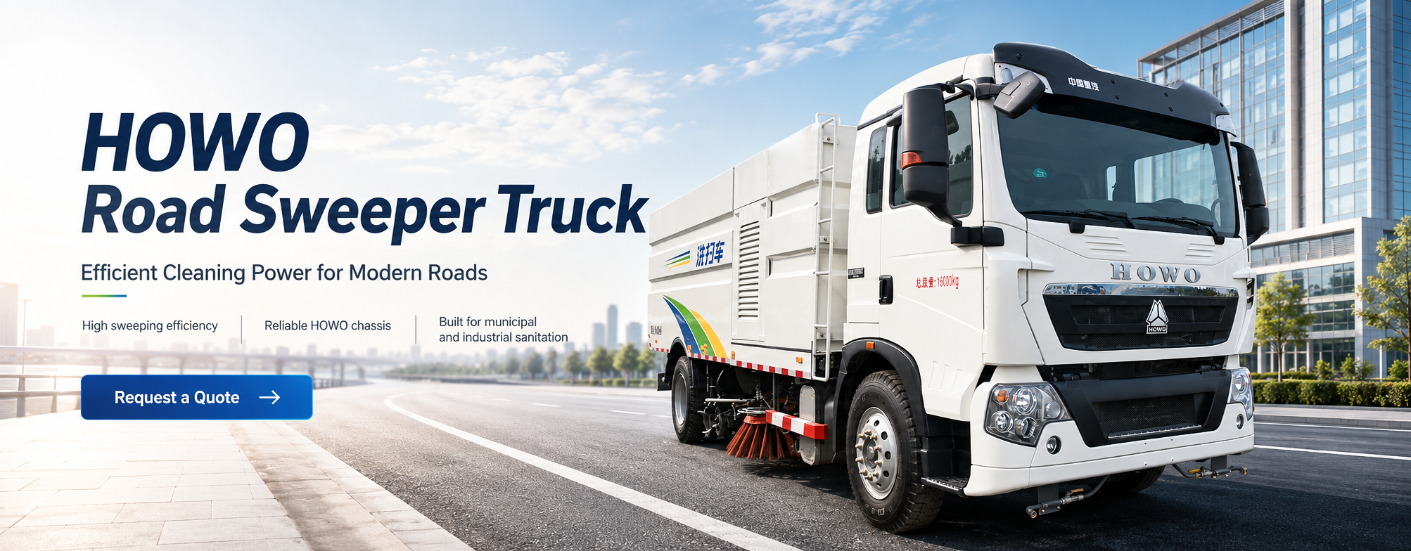Road sweeper truck