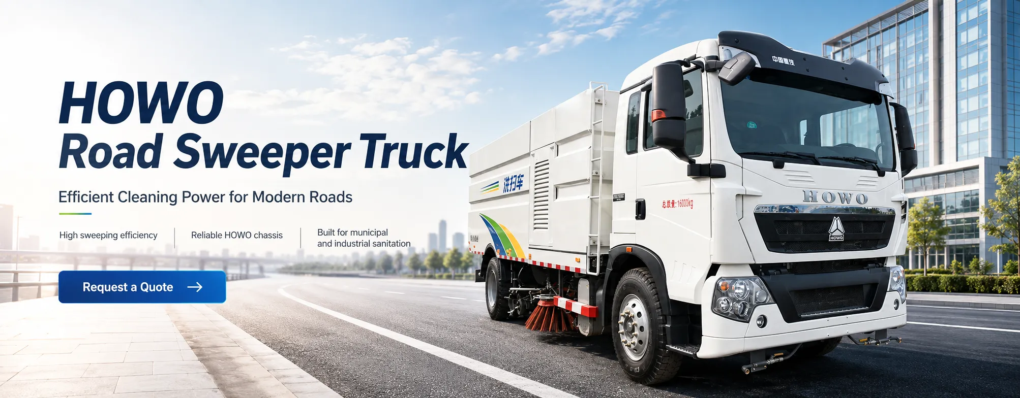 Road sweeper truck